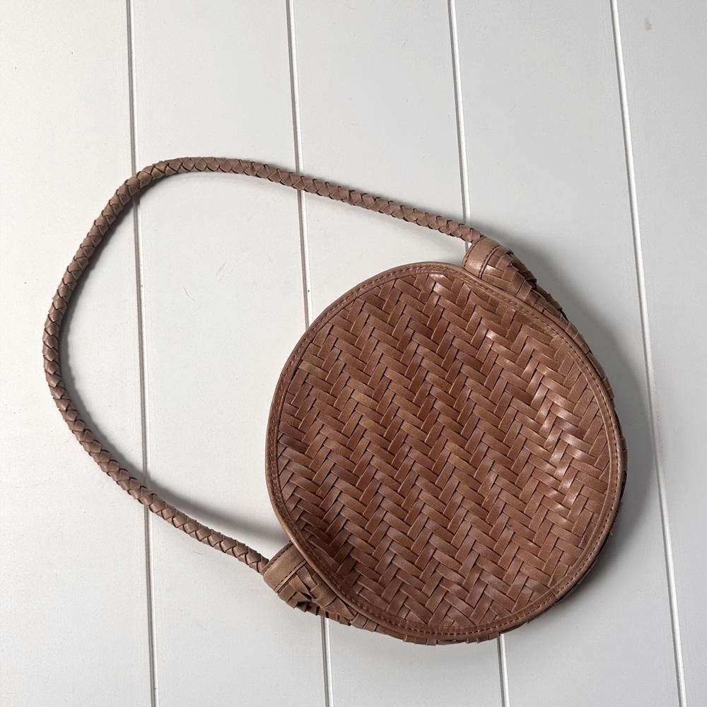 Bembien Tan Woven Shoulder Bag